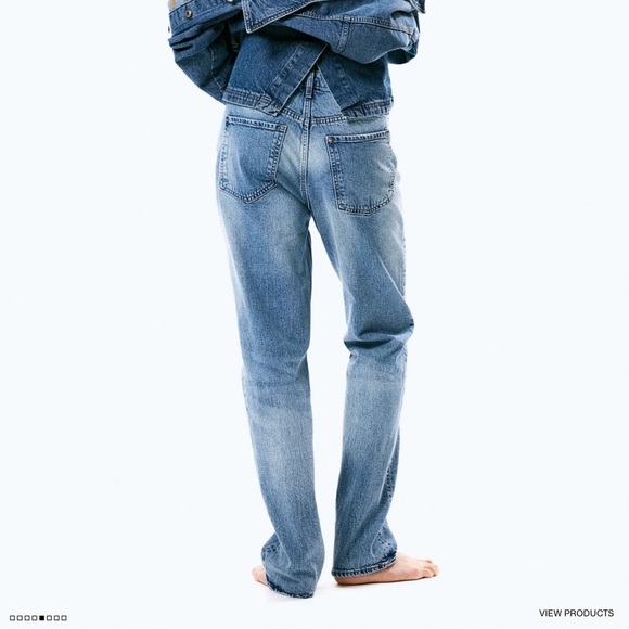 H&M Light Blue Slim Straight Jeans - Picture 4 of 12
